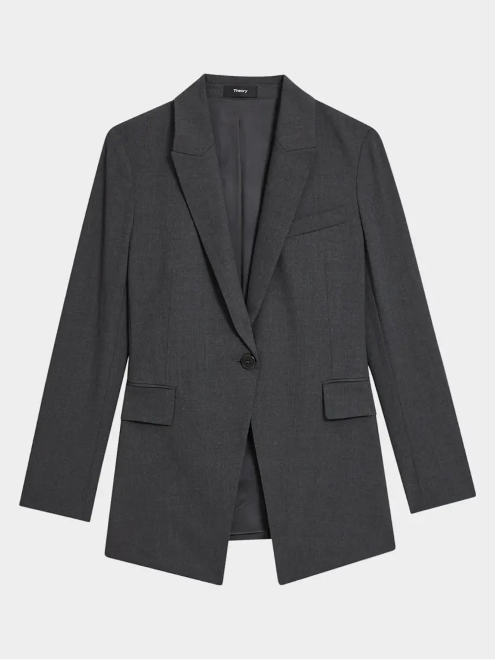 Theory Women’s Etiennette Wool Blazer - Charcoal